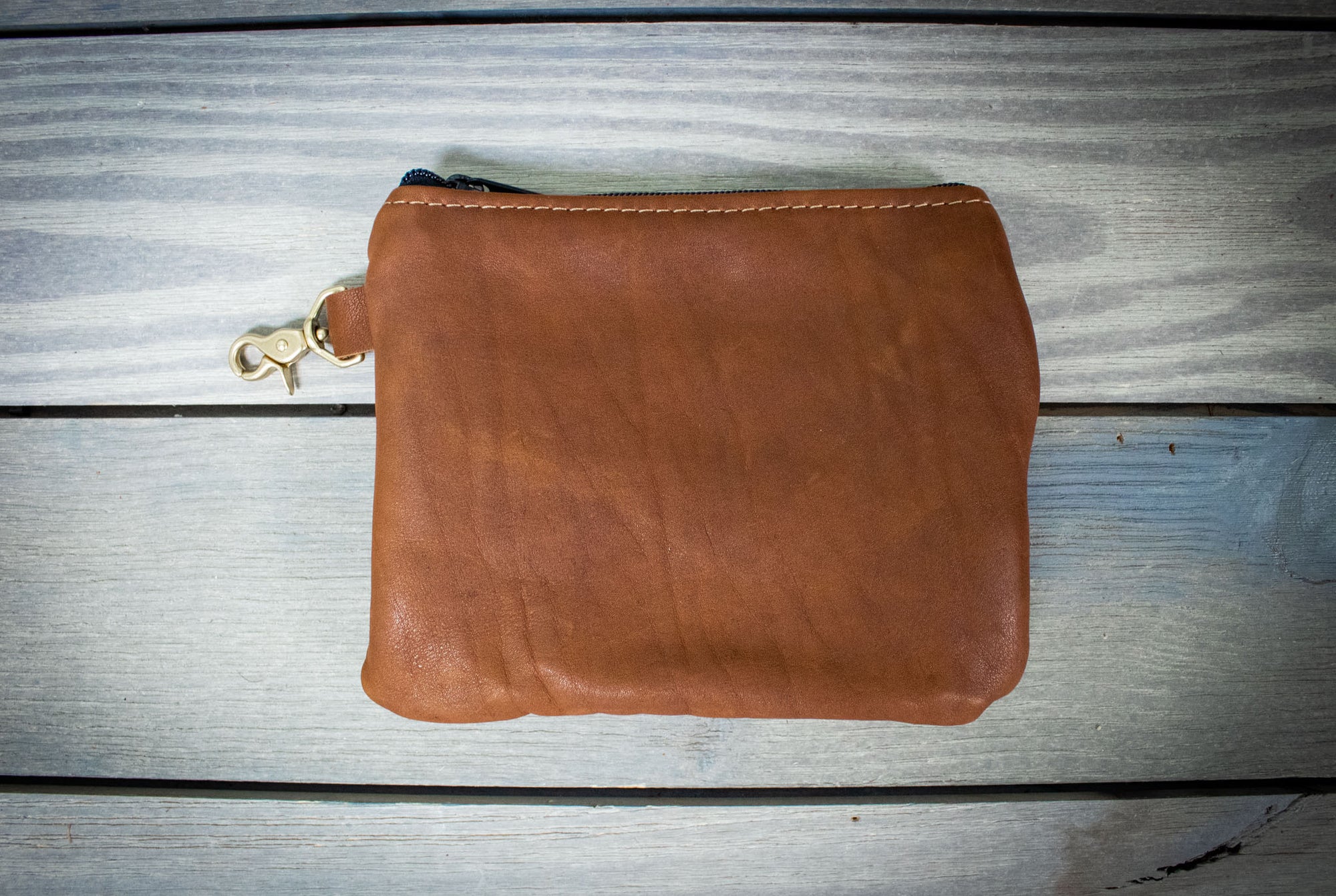 Leather Golf Tee Pouch Chestnut Leather- Steurer & Jacoby