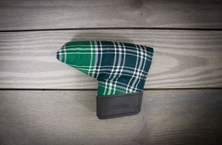 MacDonald Lord Isles Green Tartan Putter Cover with Black Leather- Steurer & Jacoby