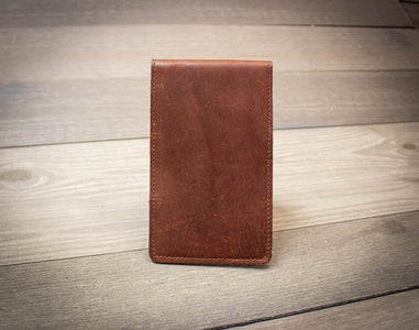 Chestnut Leather Yardage Book Holder- Steurer & Jacoby