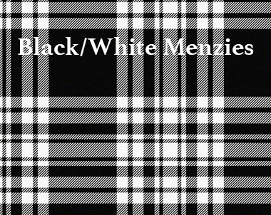8" Airliner Style Tartan Golf Bag - Steurer & Jacoby black/white menzies tartan pattern 