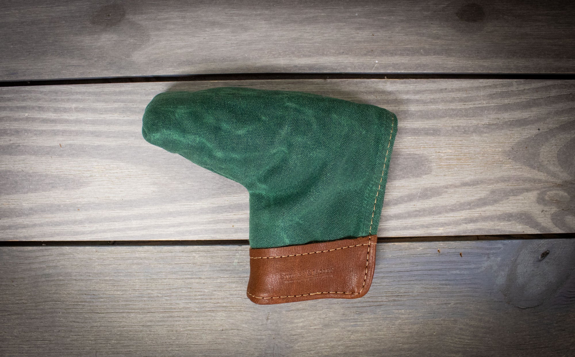 Spruce Green and Chestnut Leather Putter Cover- Steurer & Jacoby