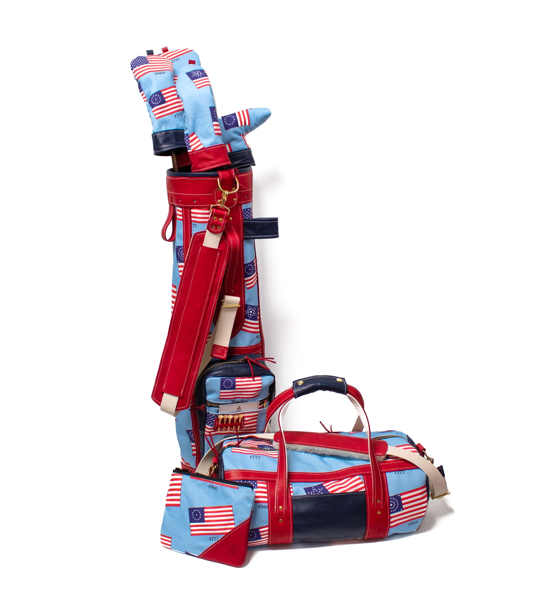 American Flag Sunday Style Golf Bag Matching Set- Steurer & Jacoby