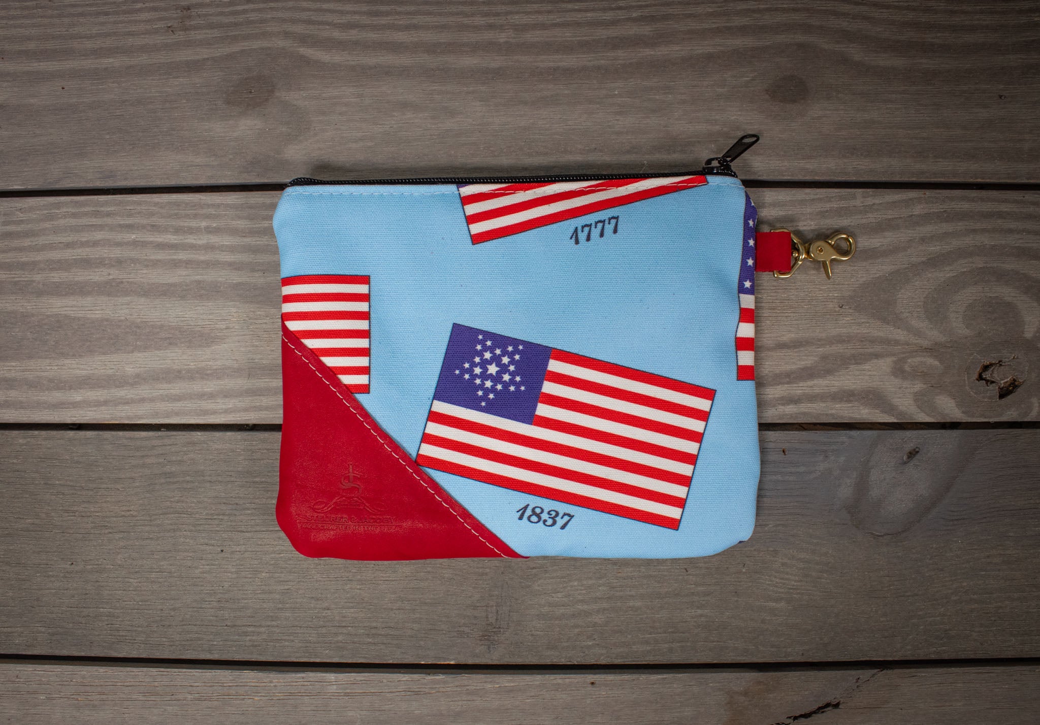 American Flag Valuables Pouch Red- Steurer & Jacoby