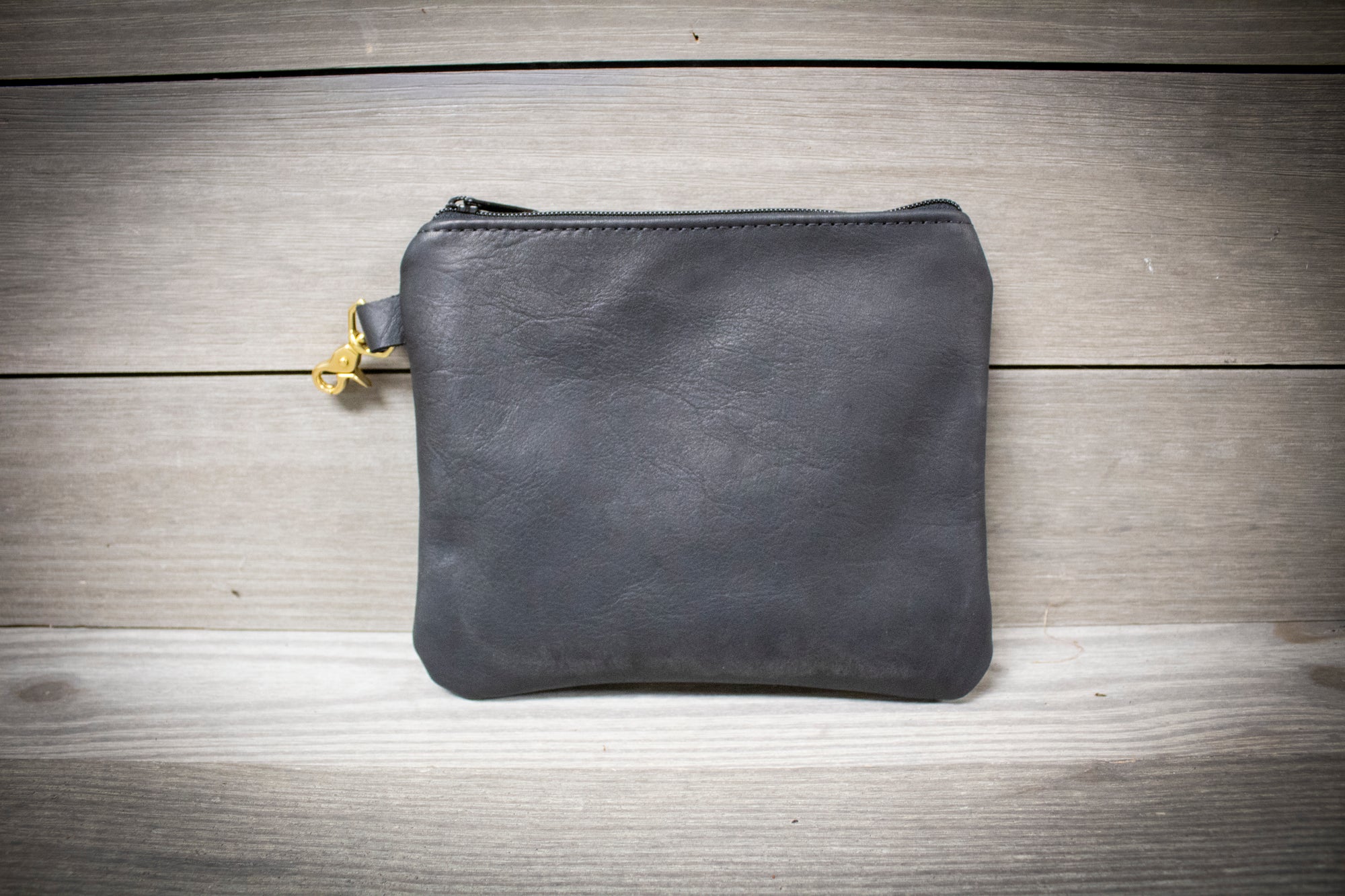 Black Leather Valuables Pouch- Steurer & Jacoby