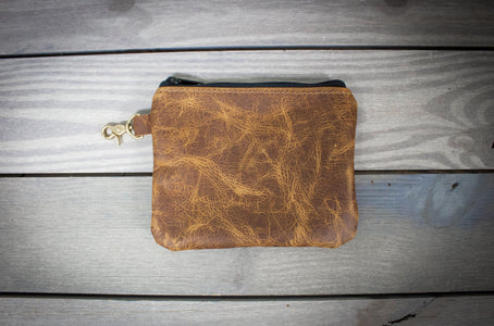 Leather Golf Tee Pouch Caramel Bison- Steurer & Jacoby