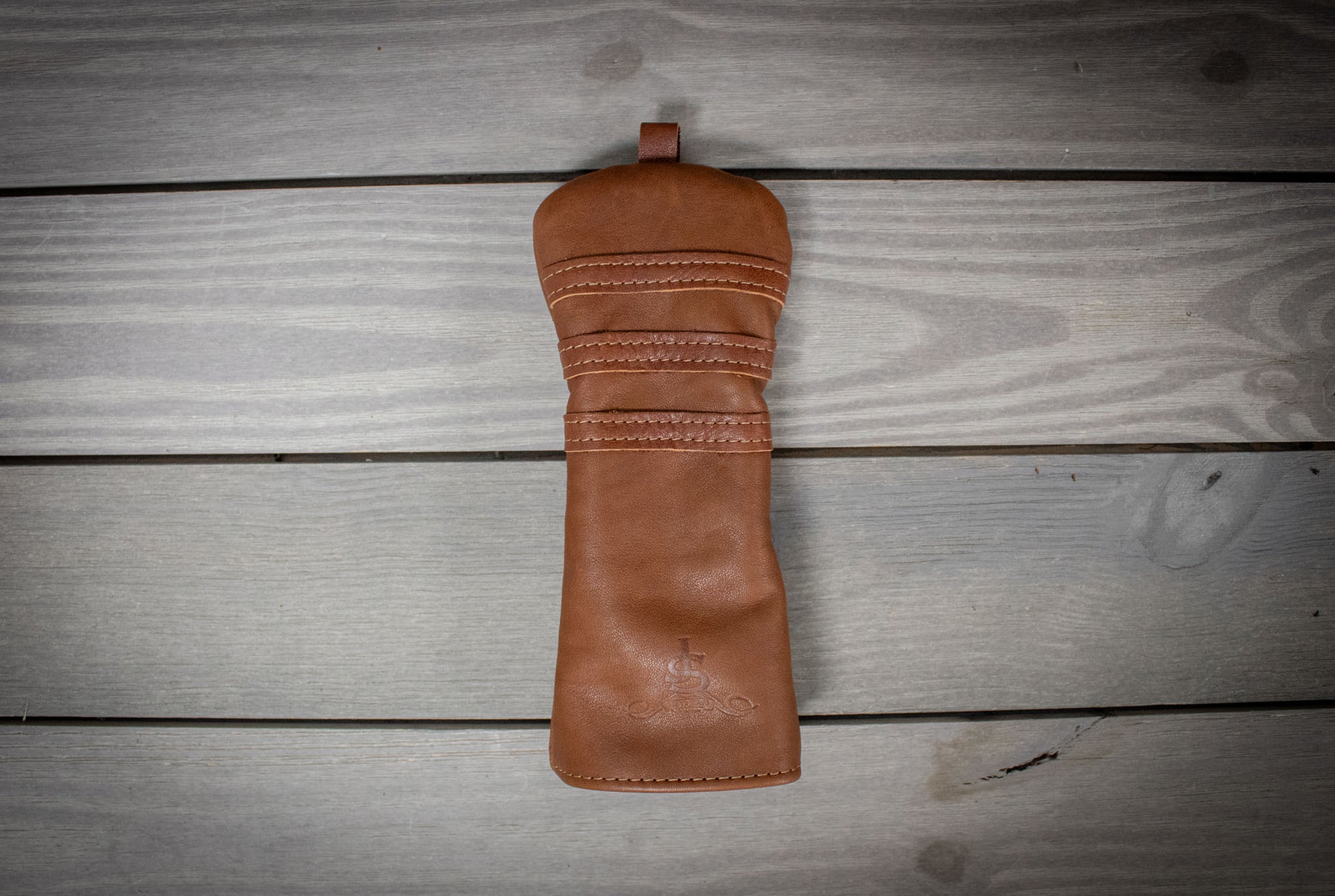 Chestnut and Chestnut Leather Fairway Wood Cover- Steurer & Jacoby