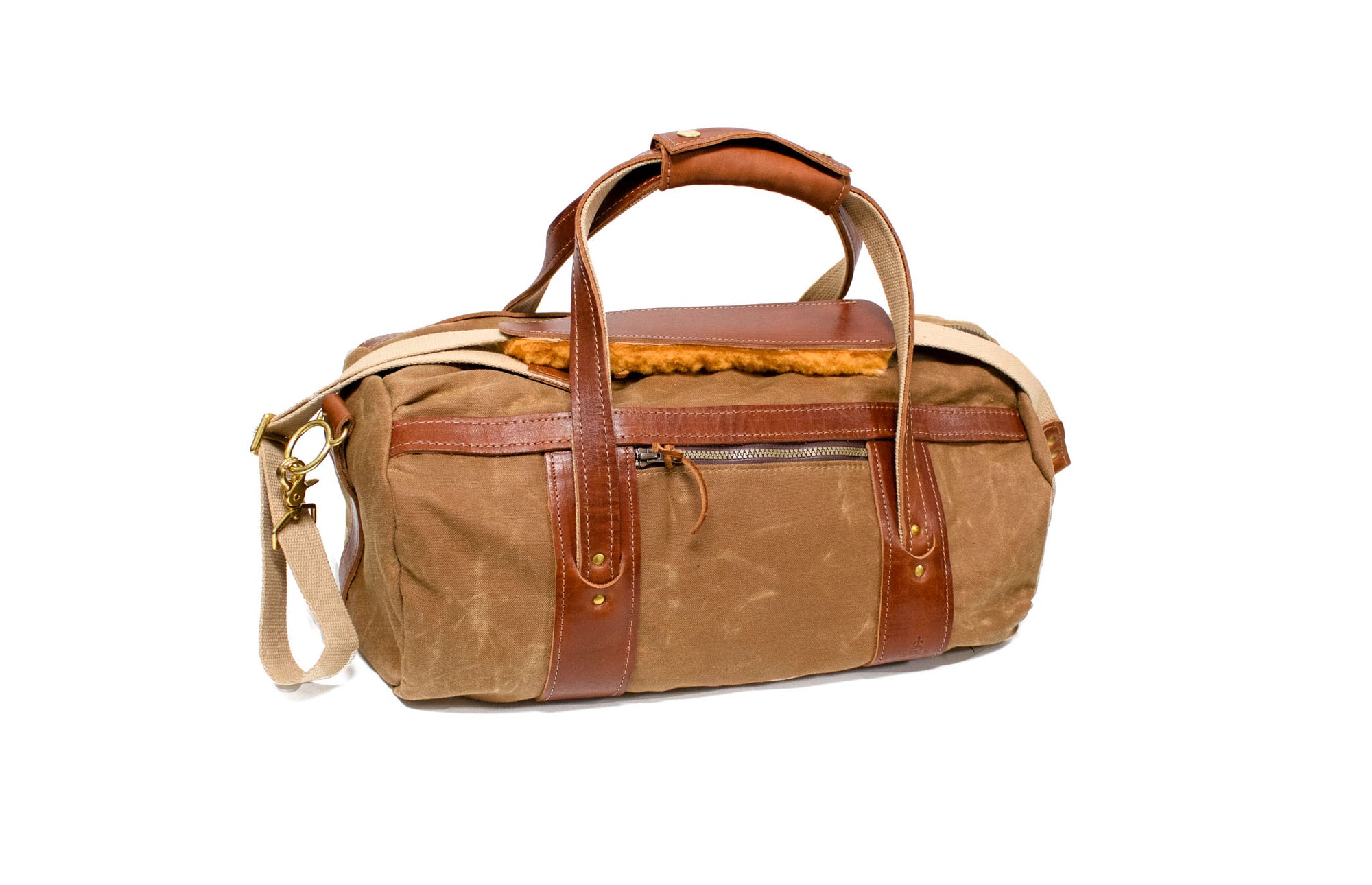 Field Tan and Natural Leather Club Duffel- Steurer & Jacoby