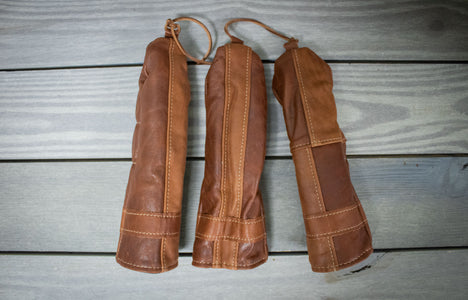 Natural Leather and Chestnut Leather Hybrid Covers- Steurer & Jacoby