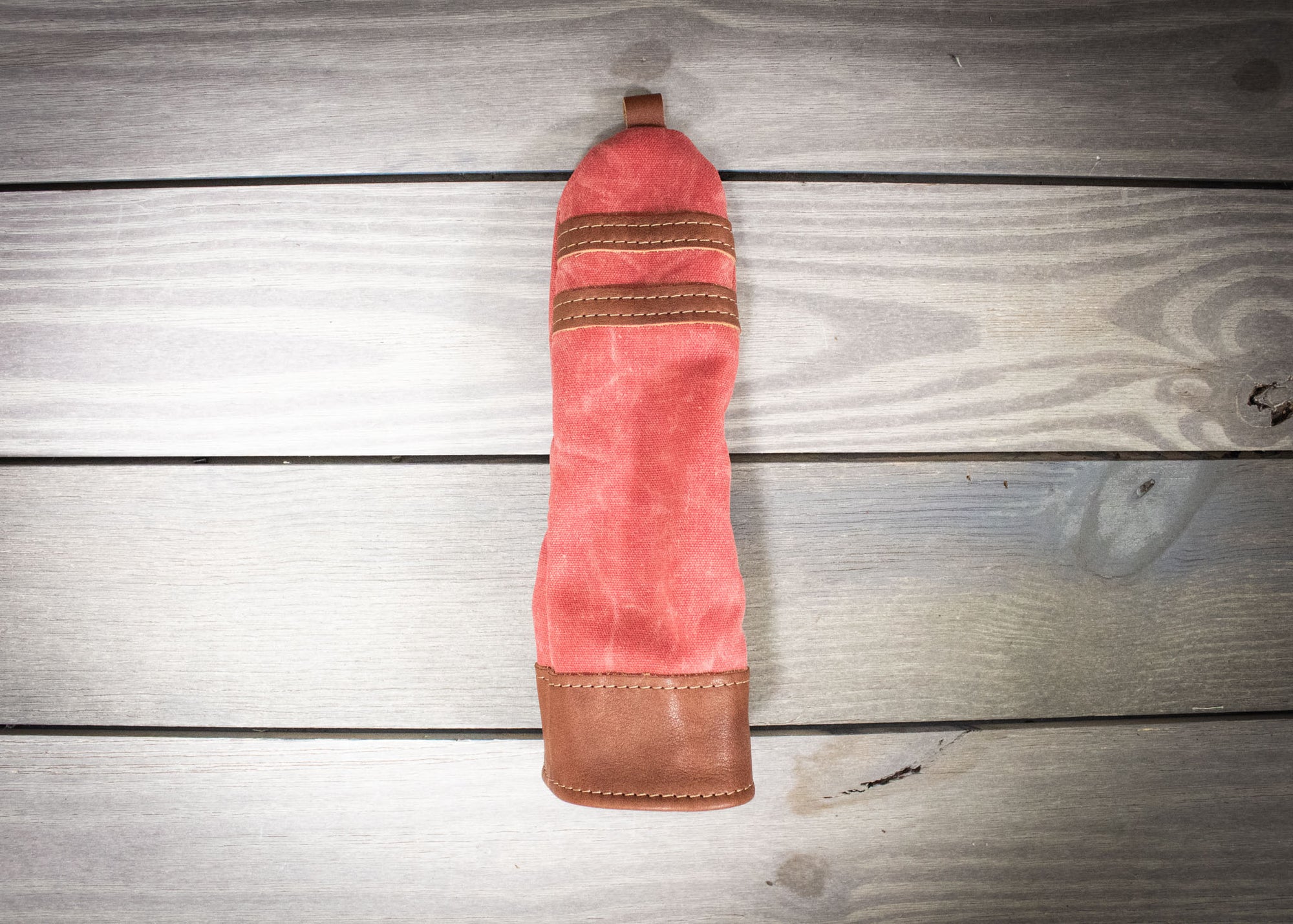Nantucket Red Canvas and Leather Hybrid Cover- Steurer & Jacoby