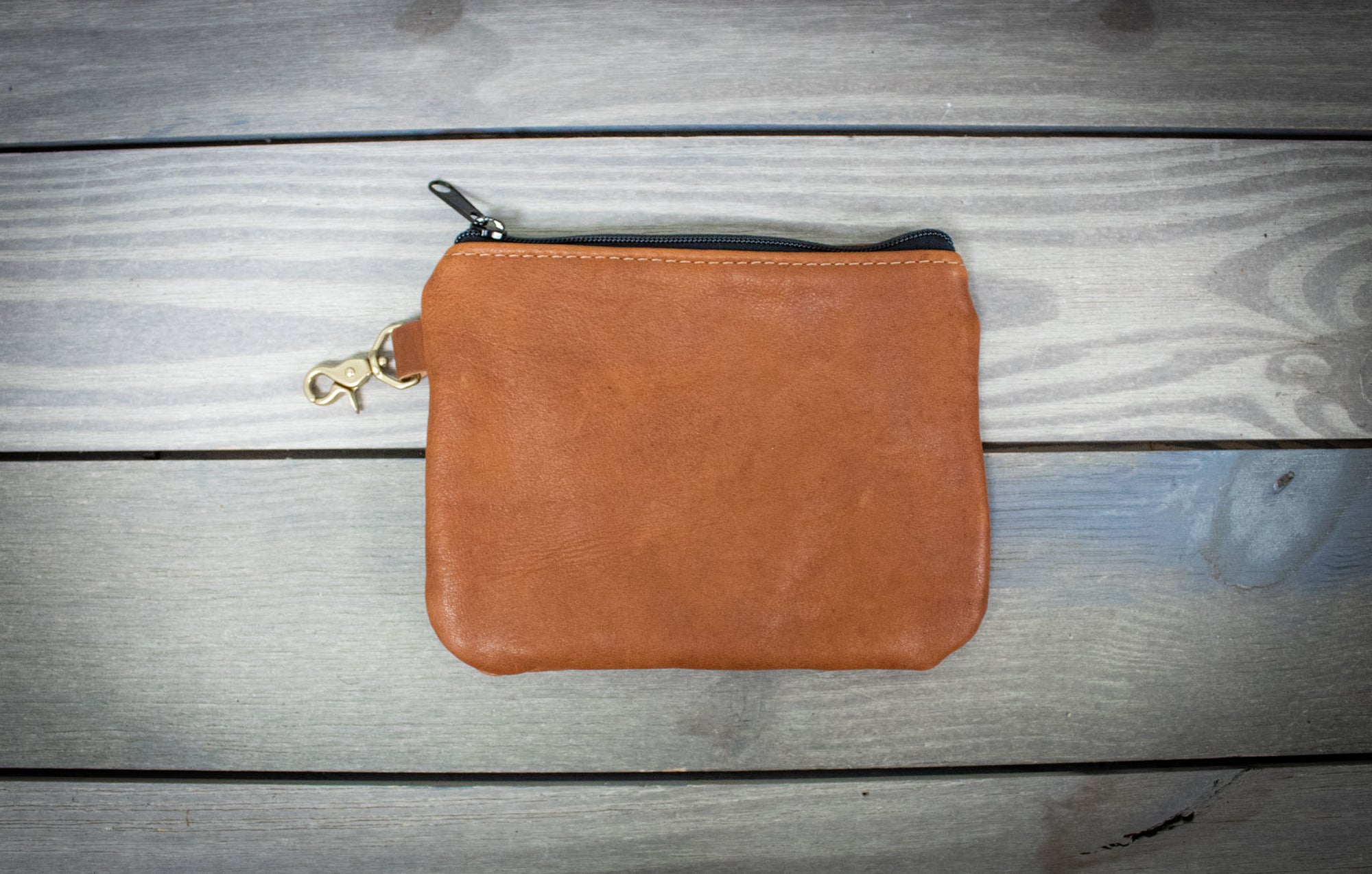 Leather Golf Tee Pouch Natural Leather- Steurer & Jacoby