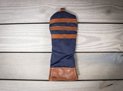 Navy Waxed Canvas Fairway Wood Cover- Steurer & Jacoby
