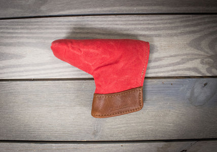 Red Waxed Canvas Putter Cover- Steurer & Jacoby