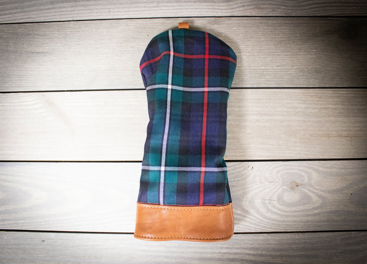 Robertson HTG Modern Tartan and Leather Driver Cover- Steurer & Jacoby