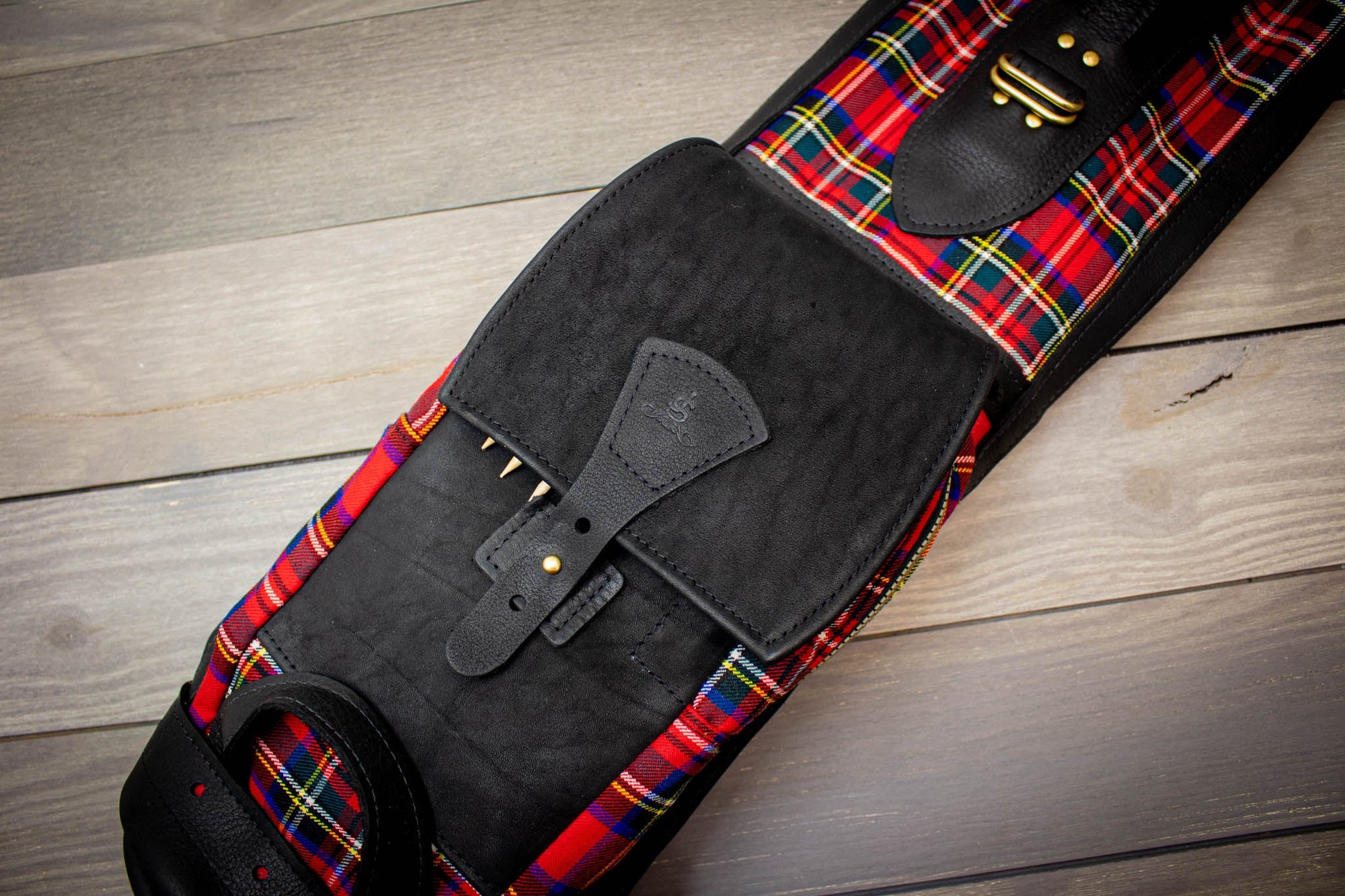 The Stewart Modern Pencil Golf Bag with Black Leather Ball Pocket- Steurer & Jacoby