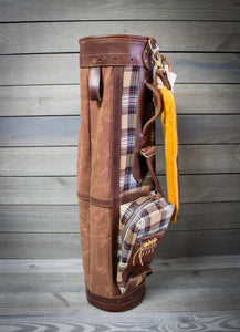 Stewart Camel Modern Tartan Gran Tour Style Golf Bag- Steurer & Jacoby