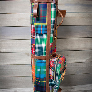 Tartan Patchwork Sunday Style Golf Bag Side- Steurer & Jacoby