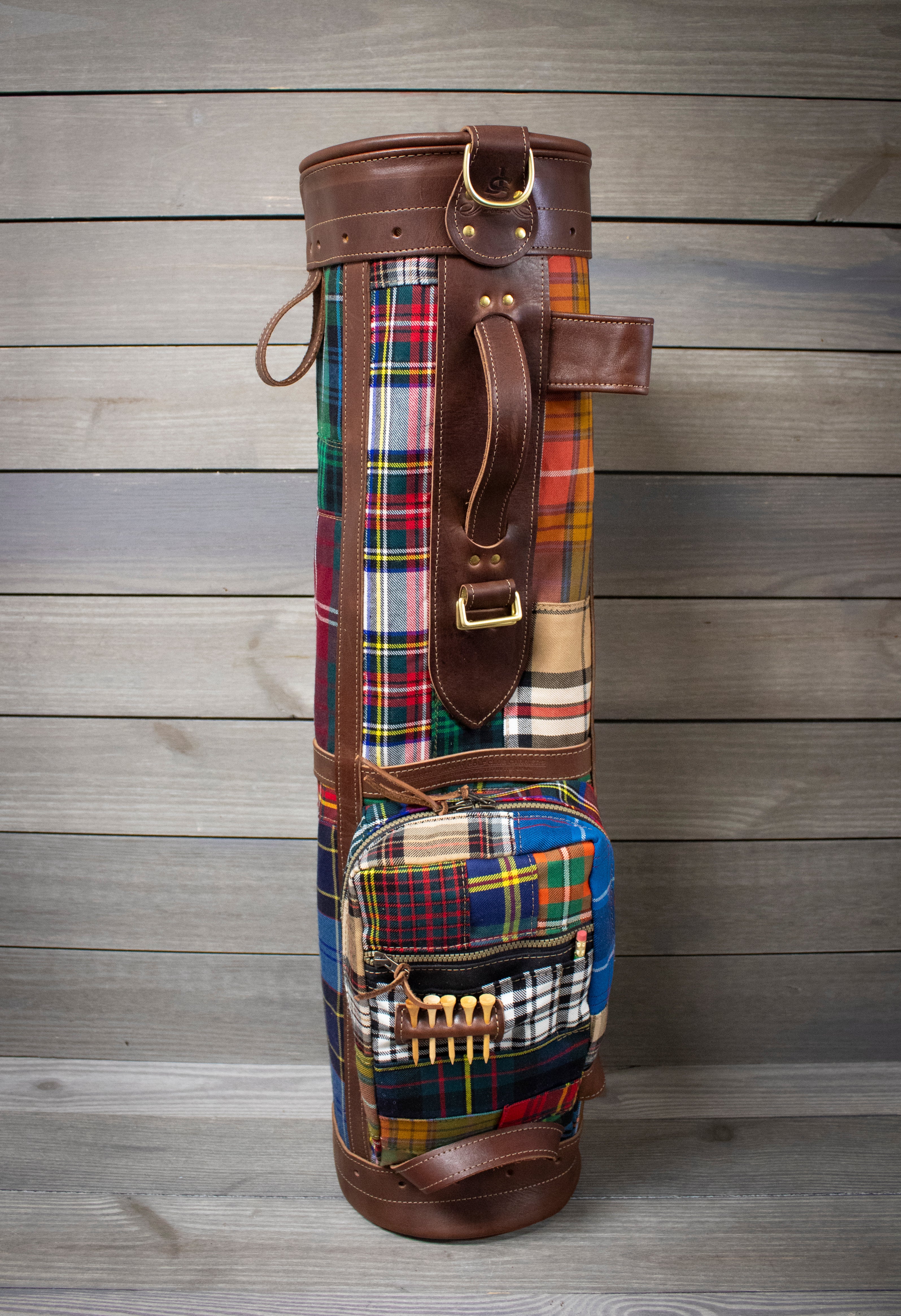 Patchwork Tartan 8" Sunday Style Golf Bag- Steurer & Jacoby