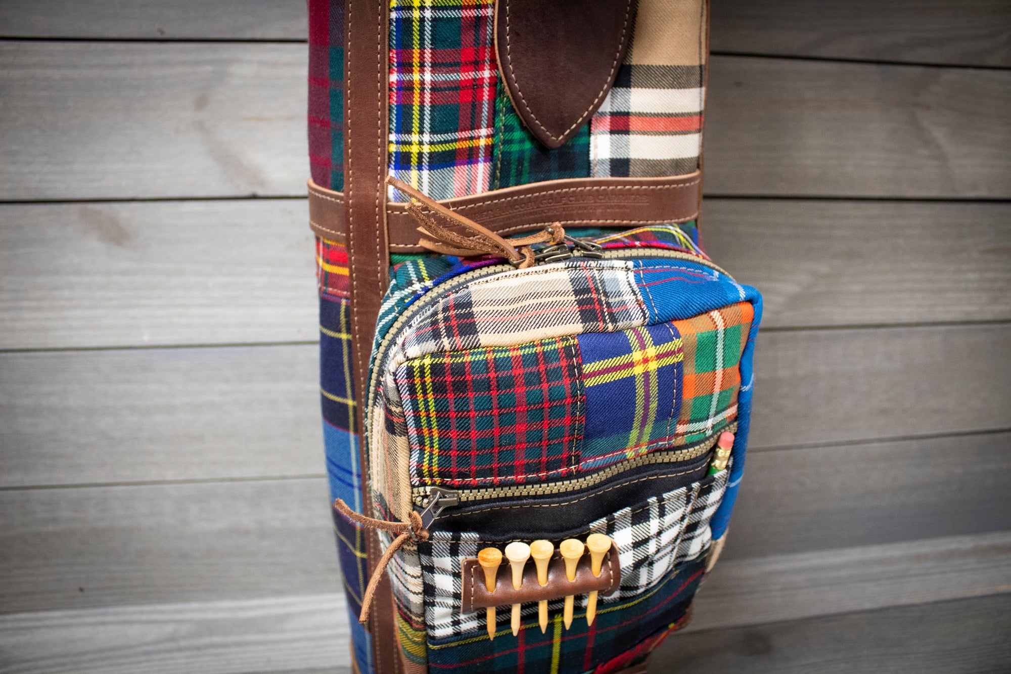 8" Tartan Patchwork Sunday Style Golf Bag