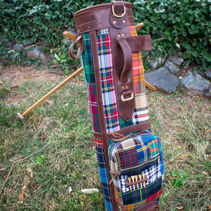 Patchwork Tartan 8" Sunday Style Golf Bag Outside- Steurer & Jacoby