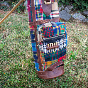 Patchwork Tartan 8" Sunday Style Golf Bag Ball Pocket Outside- Steurer & Jacoby