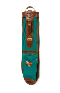 Turquoise and Natural Leather Pencil Style Golf Bag- Steurer & Jacoby