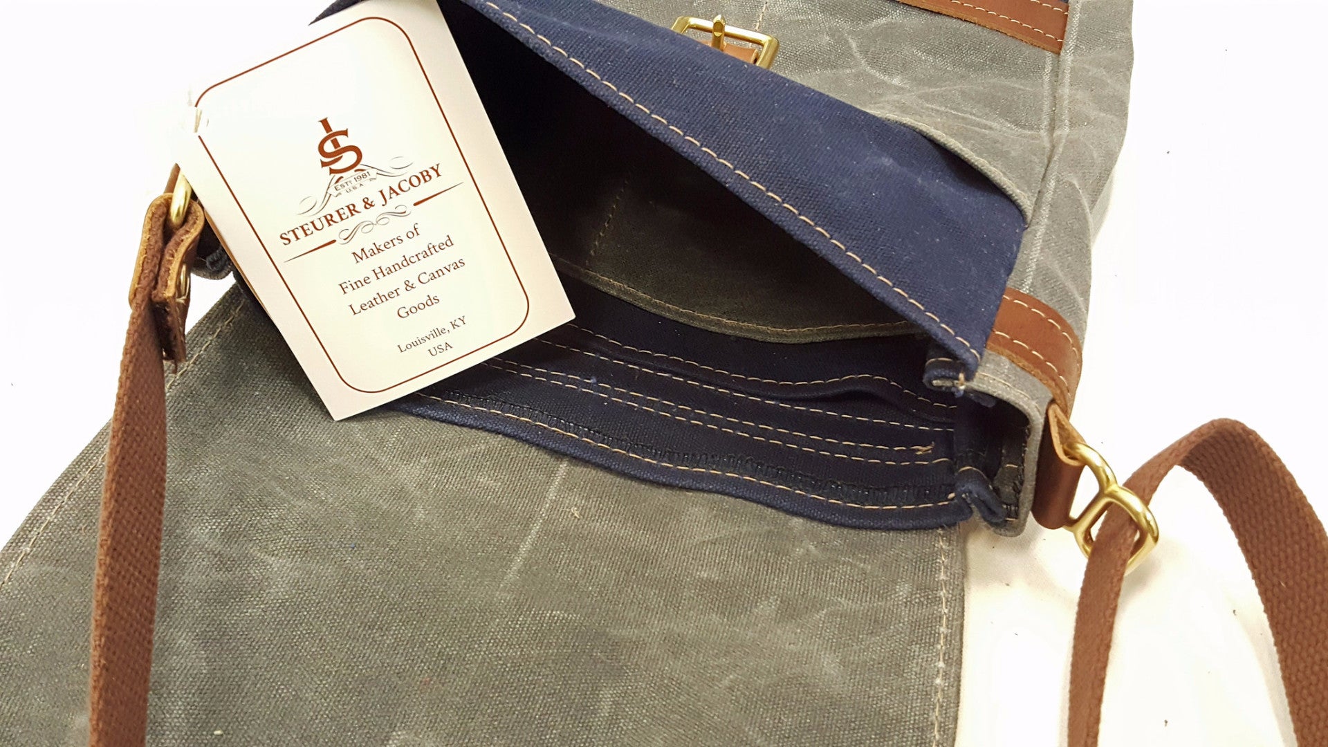 Waxed Canvas & Leather Purse - Steurer & Jacoby