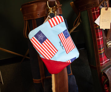 History of American Flags Valuables Pouch on Golf Bag- Steurer & Jacoby