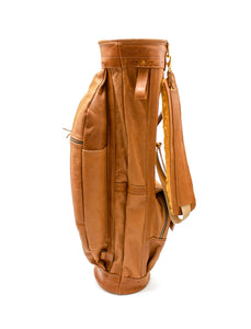 Natural Leather Staff Golf Bag Pocket View- Steurer & Jacoby 