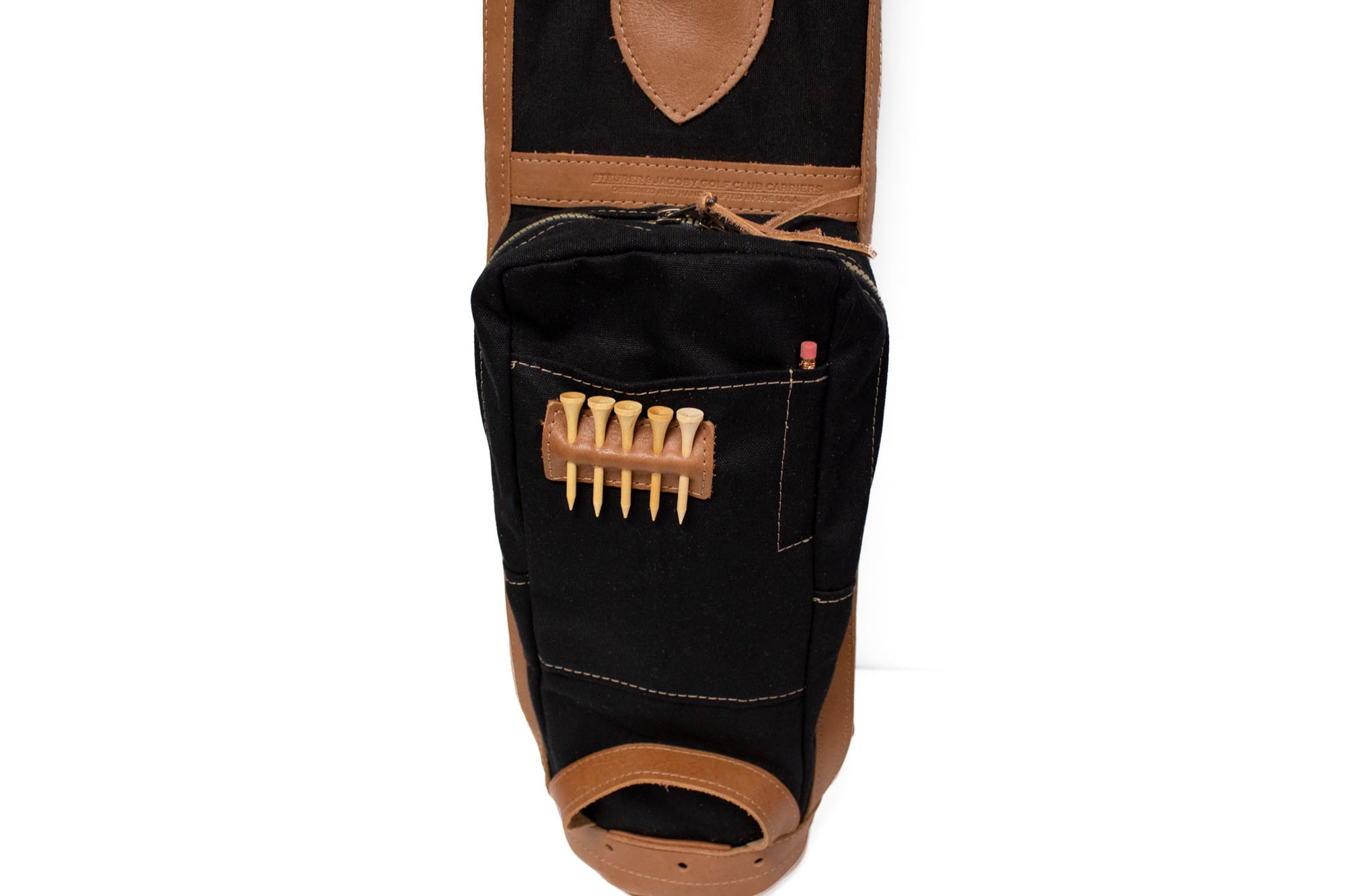 Black and Natural Pencil Style Golf Bag- Steurer & Jacoby