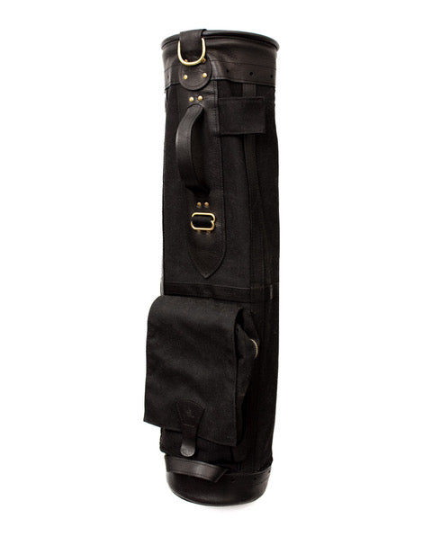8" Sunday Style Golf Bag- Black with Black Leather