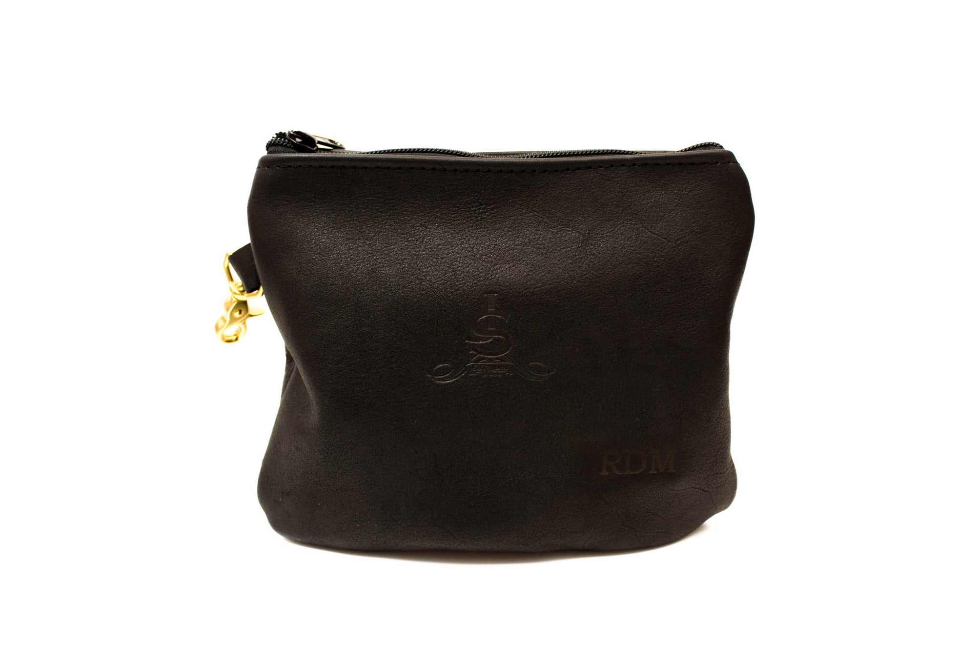  Black Leather Gutty Golf Sand Tee Pouch- Steurer & Jacoby