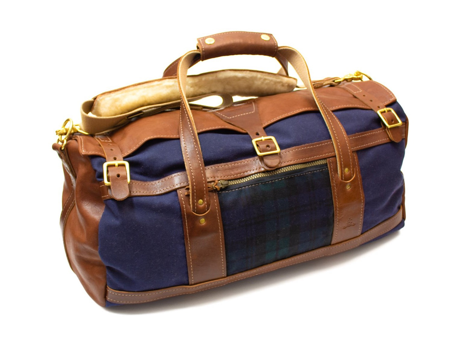 Weekender Duffle Bag - Vintage Leather Overnight Luggage in Two