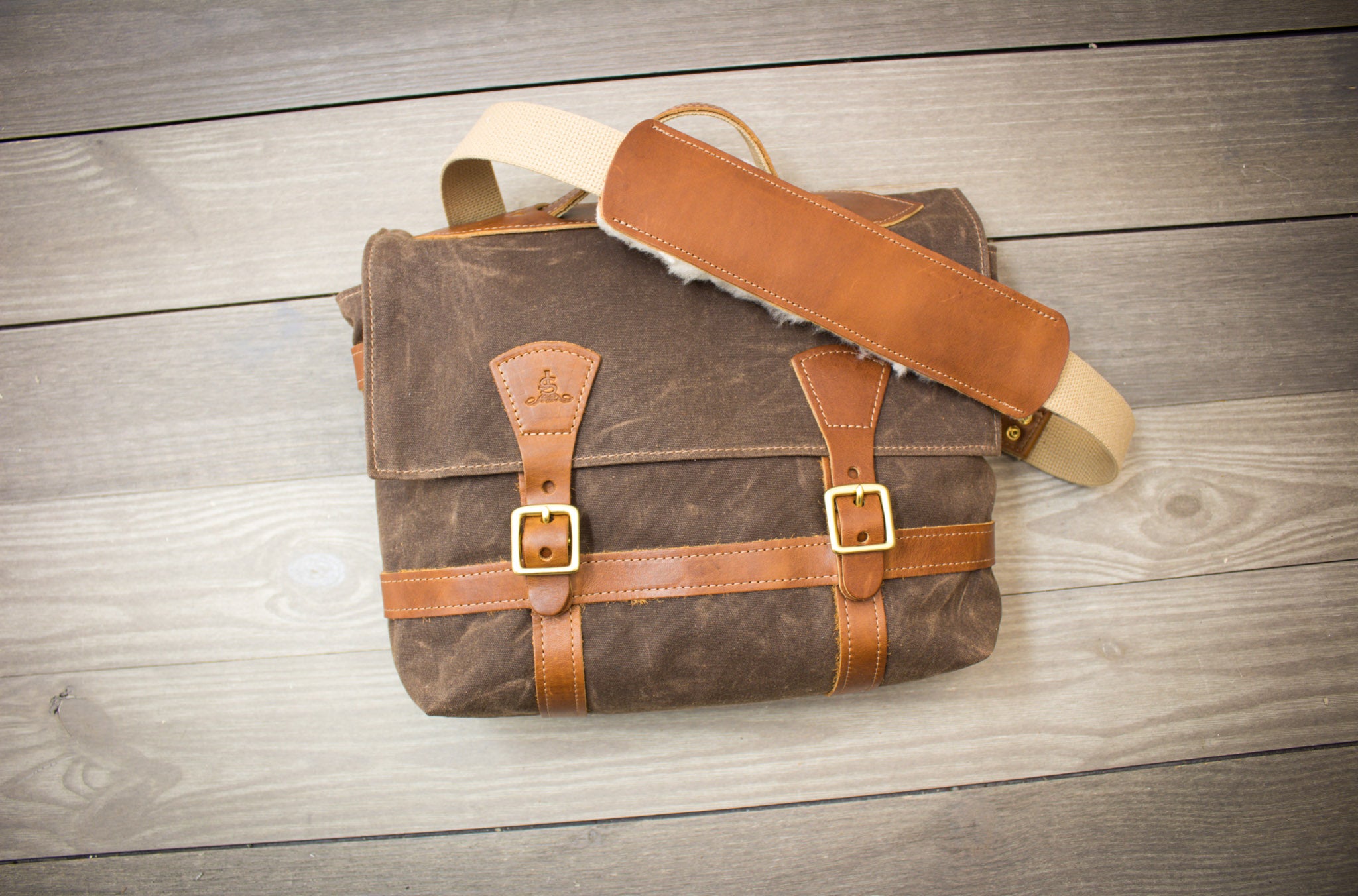 Rustic Leather Messenger Bag