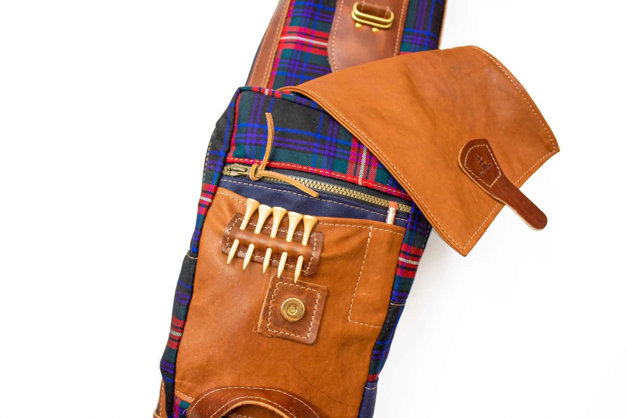 8 Gran Tour Style Tartan Golf Bag