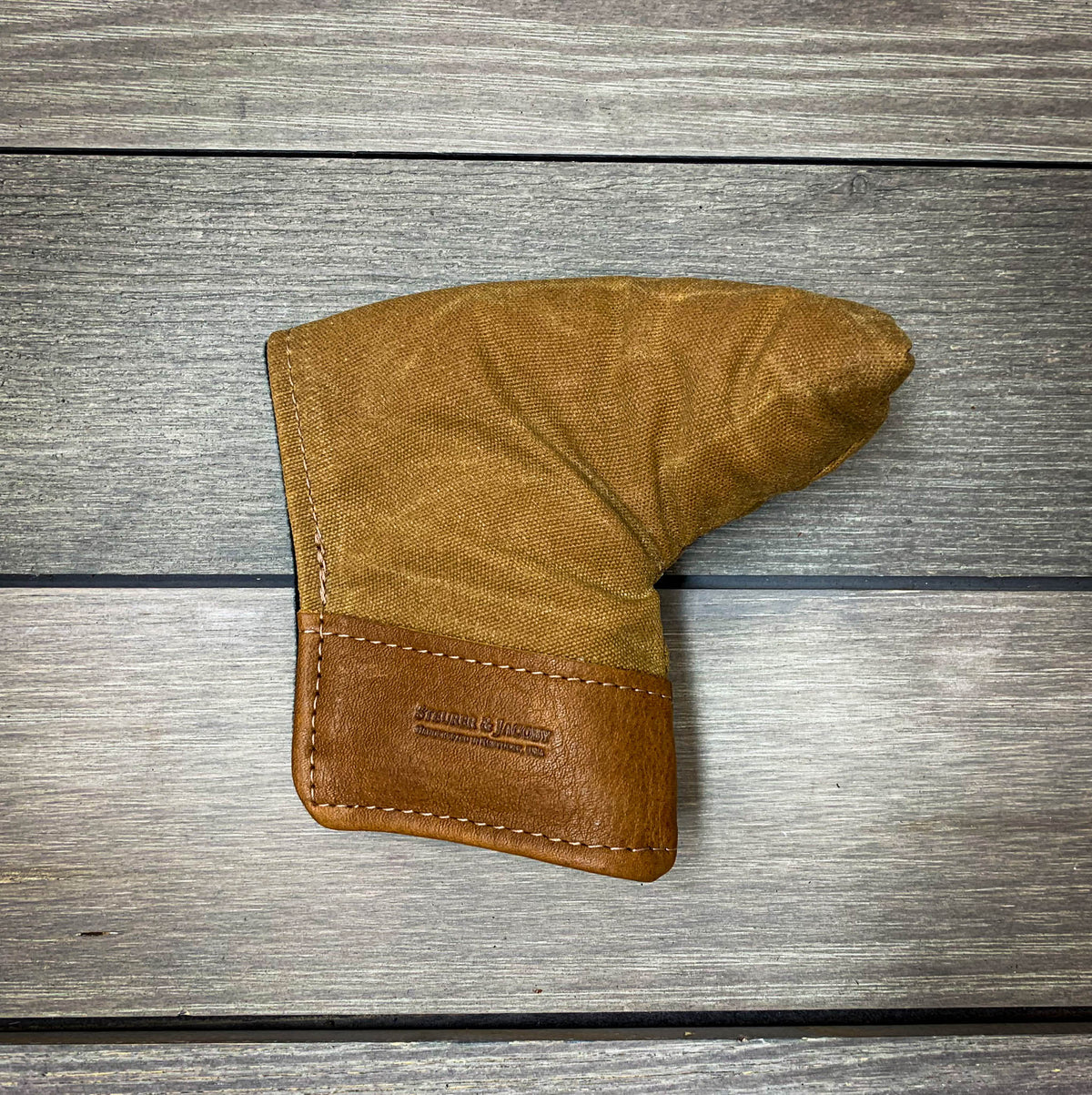 Brush Brown Waxed Cotton Duck Putter Cover- Steurer & Jacoby
