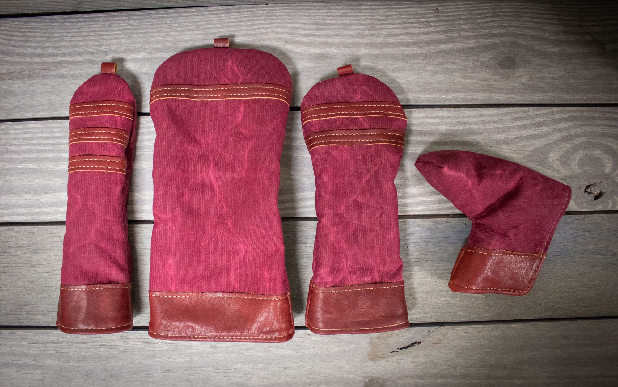 Burgundy Set of Headcovers- Steurer & Jacoby