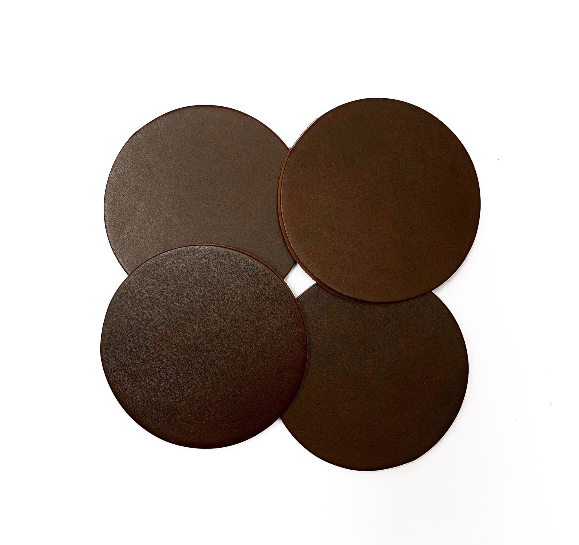 Chestnut Leather Coasters Blank- Steurer & Jacoby