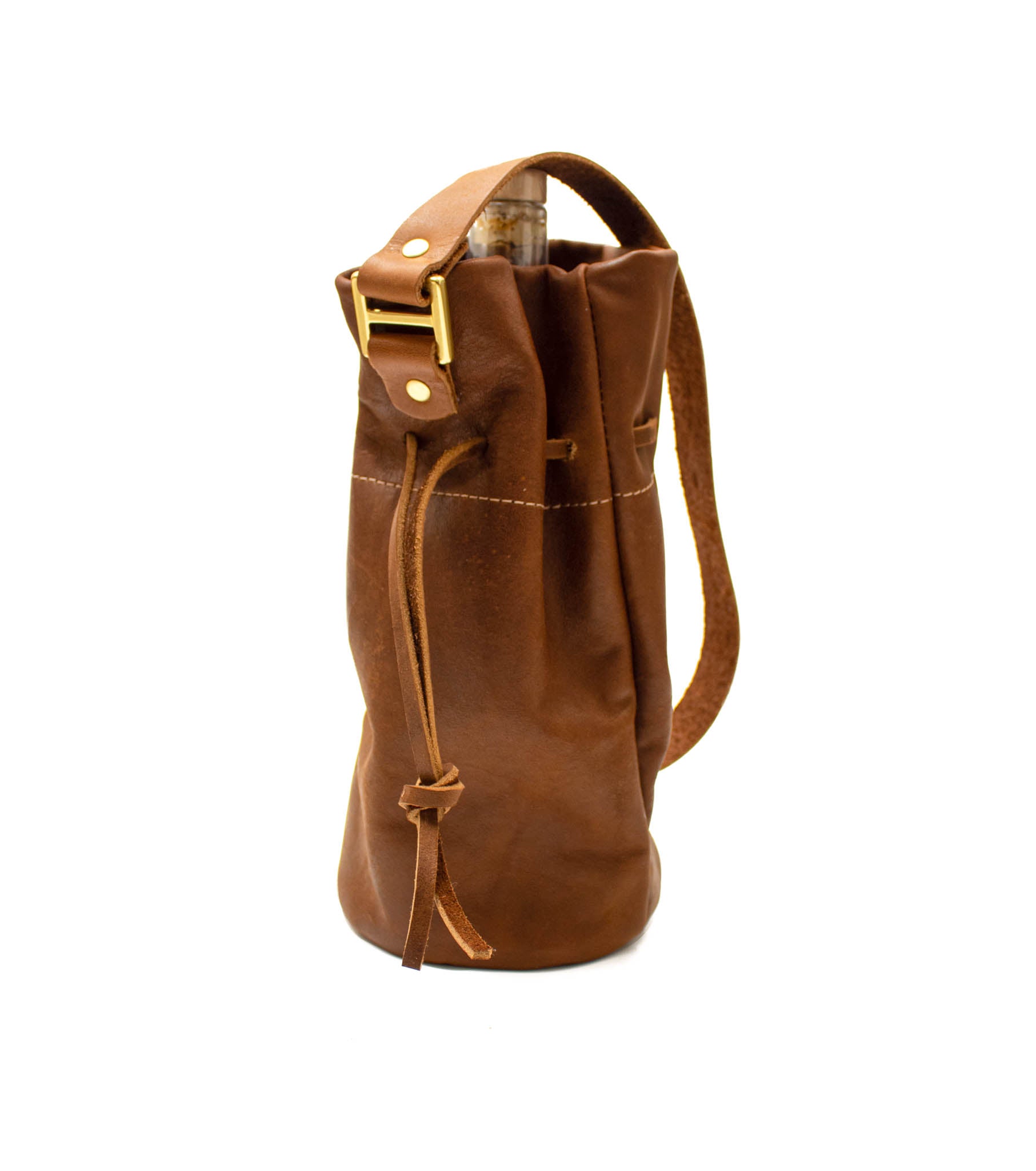 Chestnut Leather Bourbon Carrier- Steuer & Jacoby