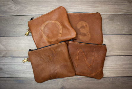 Leather Valuables Pouches with Natural Scarring- Steurer & Jacoby