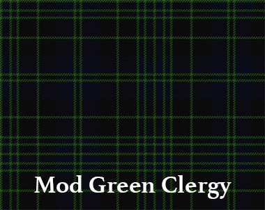 8" Airliner Style Tartan Golf Bag - Steurer & Jacoby mod green clergy tartan pattern 