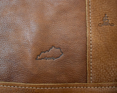 State of Kentucky Embossed on Leather