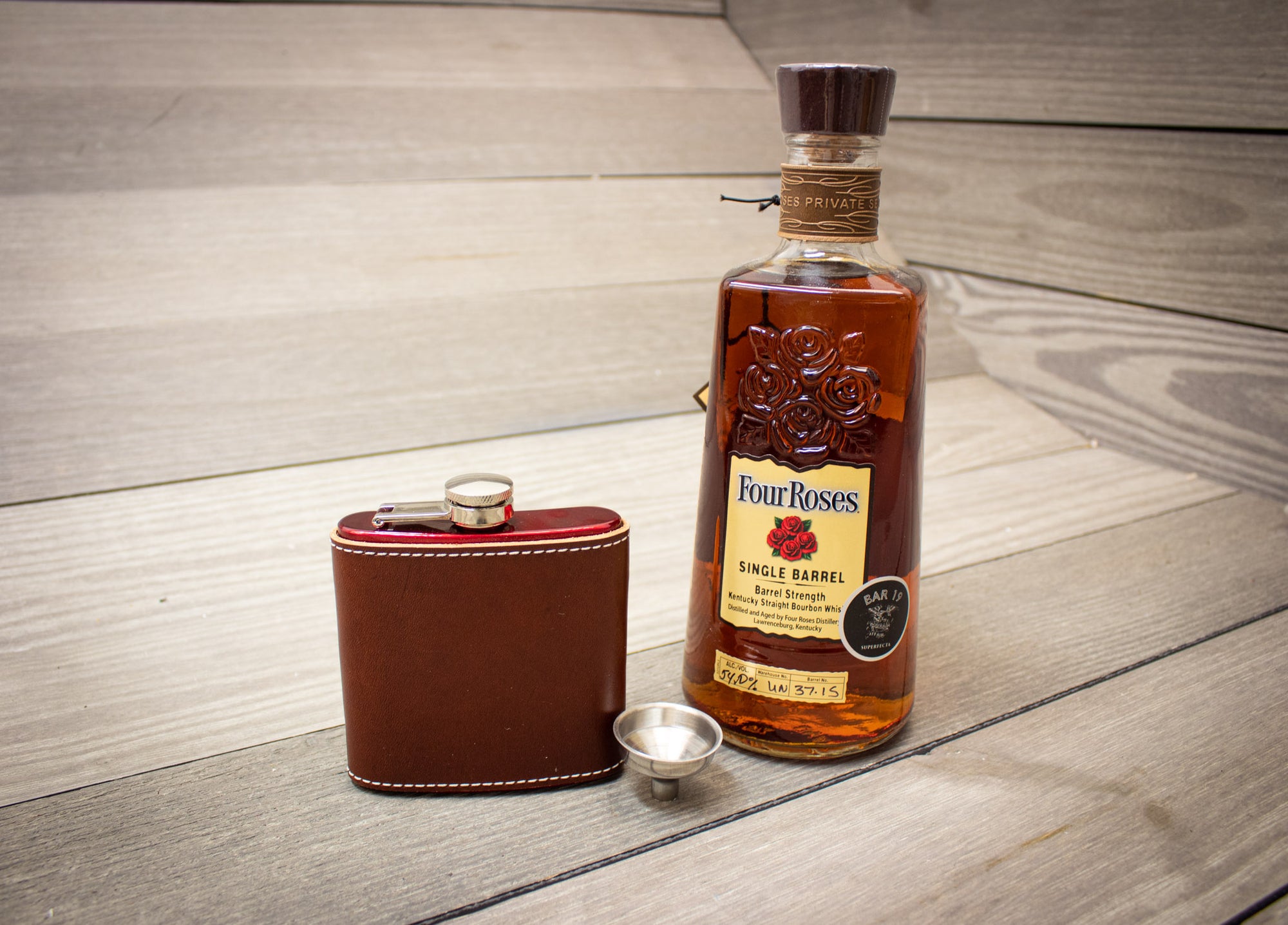 Leather Wrapped Flask-Steurer & Jacoby