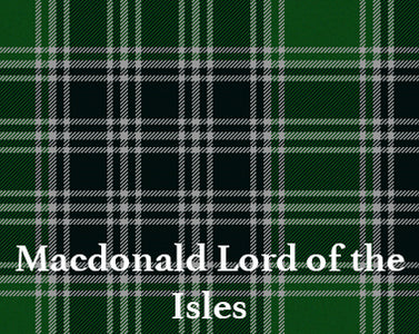 8" Airliner Style Tartan Golf Bag - Steurer & Jacoby Macdonald Lord of the Isles tartan pattern 