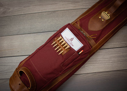 The Original Steurer & Jacoby Pencil Golf Bag in Maroon- Pocket