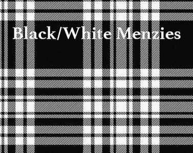 8" Airliner Style Tartan Golf Bag - Steurer & Jacoby black/white menzies tartan pattern 