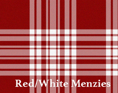 8" Airliner Style Tartan Golf Bag - Steurer & Jacoby red/white menzies tartan pattern 