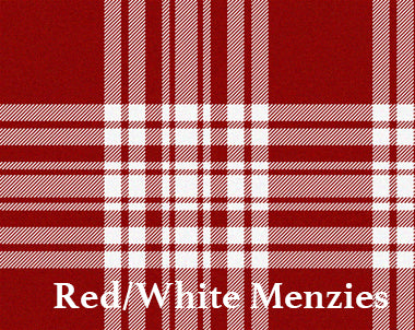 8" Airliner Style Tartan Golf Bag - Steurer & Jacoby red/white menzies tartan pattern 