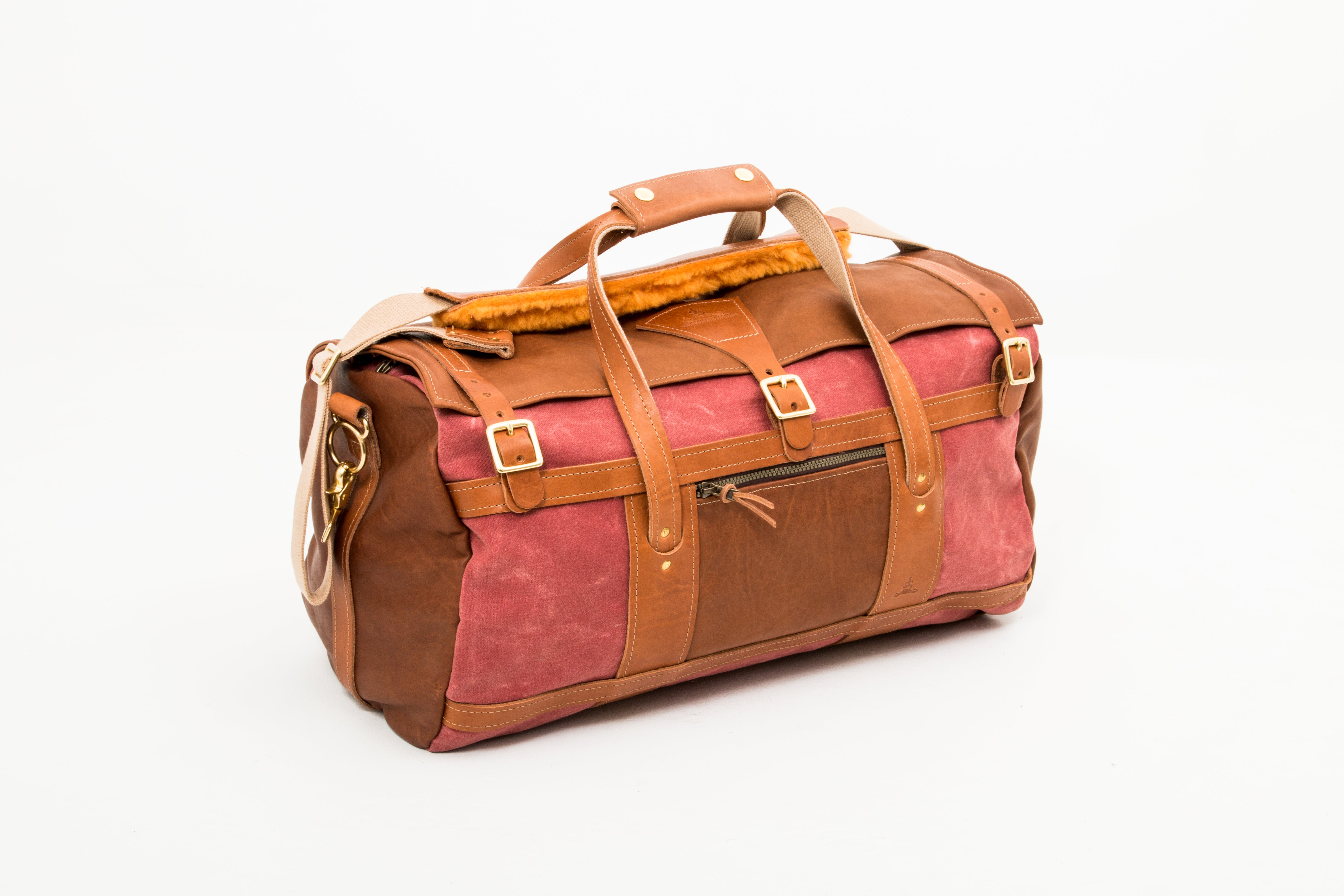 Leather and Canvas Duffel Bag - Steurer & Jacoby