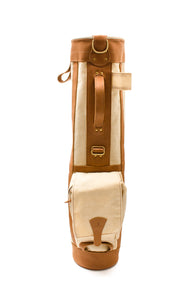 8" Sunday Style Golf Bag Natural Waxed Canvas with Natural Leather- Steurer & Jacoby