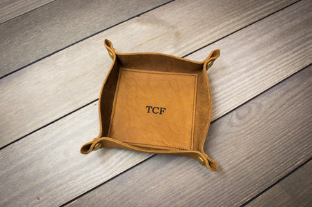 Natural Leather Valet Tray- Steurer & Jacoby 